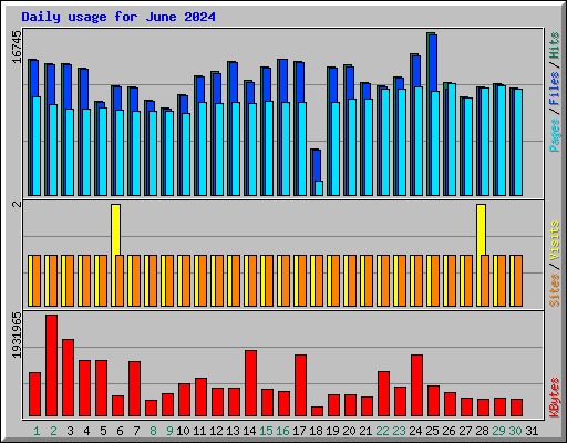 Daily usage for June 2024