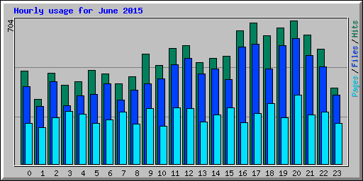 Hourly usage for June 2015