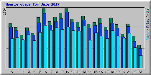 Hourly usage for July 2017