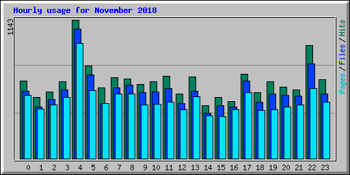 Hourly usage for November 2018
