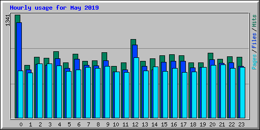Hourly usage for May 2019