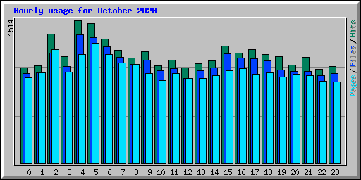 Hourly usage for October 2020