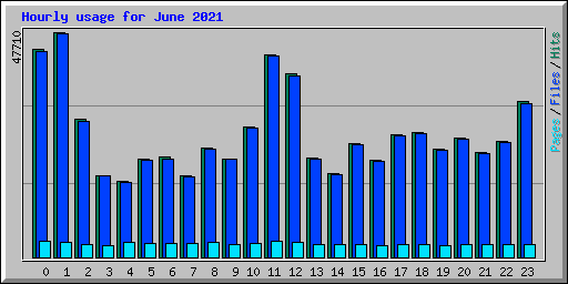 Hourly usage for June 2021