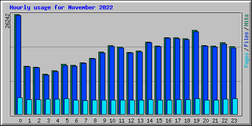 Hourly usage for November 2022