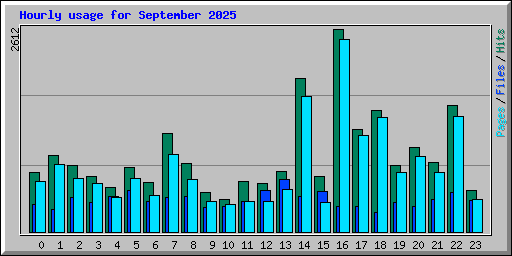 Hourly usage for September 2025