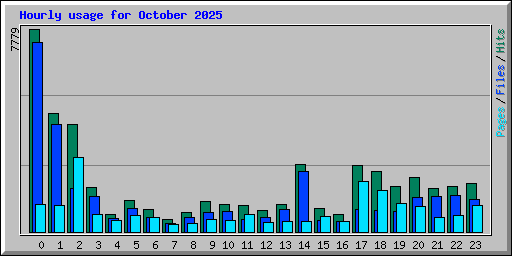 Hourly usage for October 2025
