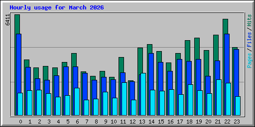 Hourly usage for March 2026