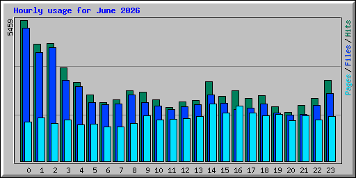 Hourly usage for June 2026
